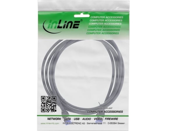 InLine 74933S, 0,3 m, Cat6a, S/FTP (S-STP), RJ-45, RJ-45, Svart
