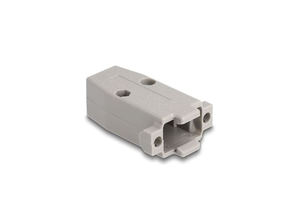 Delock - Koblerhette - plastic, for 9 pin male / female with rubber seals - grå