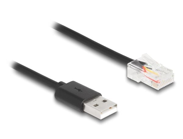 Delock - Nettverkskabel - RJ-50 (hann) til USB (hann) - 2 m - svart