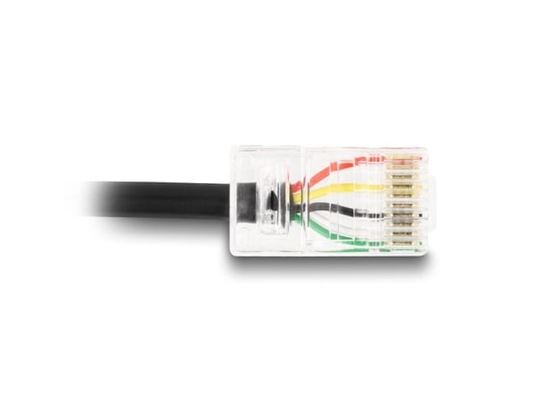 Delock - Nettverkskabel - RJ-50 (hann) til USB (hann) - 2 m - svart