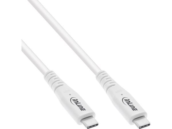 InLine 35906W, 0,5 m, USB C, USB C, USB4 Gen 3x2, 40 Gbit/s, Valkoinen