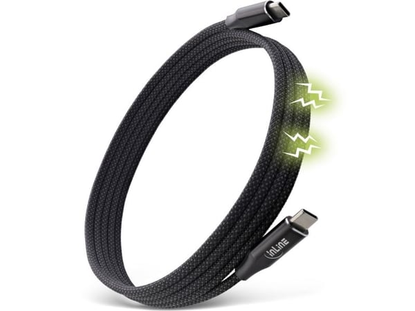InLine 35884, 1,5 m, USB C, USB C, USB 2.0, 0,48 Gbit/s, Svart