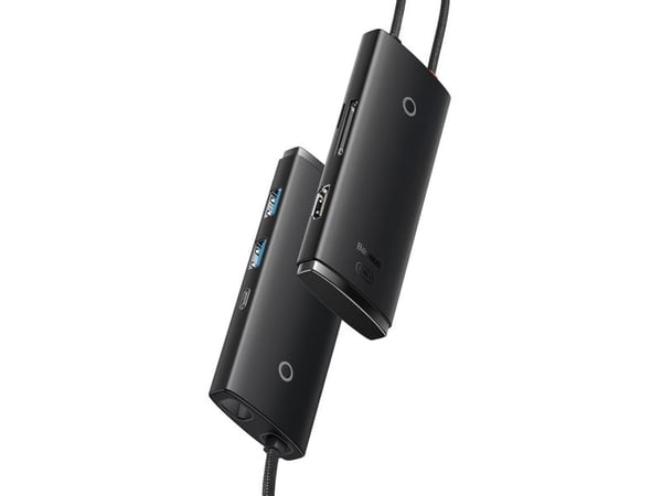 Baseus WKQX050001, USB Type-C, HDMI, USB 3.2 Gen 1 (3.1 Gen 1) Type-A, USB Type-C, MicroSD (TransFlash), SD, 5000 Mbit/s, 2160p, musta