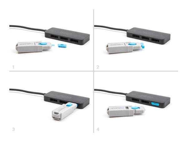 Delock - DisplayPort-portblokkering - blå (en pakke 10)