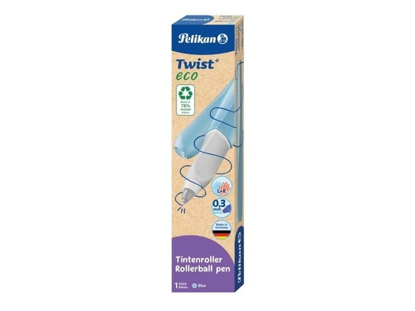 Pelikan Twist eco, Tynn penn, Blå, Blå, Resirkulert plast, 0,3 mm, Ambidekstriøs