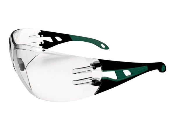 Metabo 623751000, Suojalasit, Kokoonpanotyö, Mies, Musta, Läpinäkyvä, Polykarbonaatti