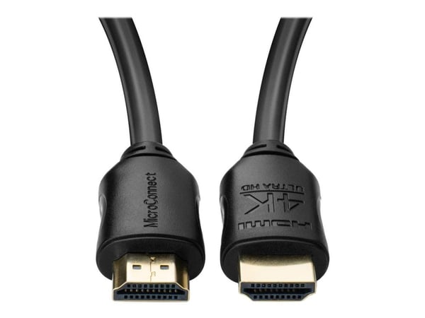 MicroConnect - High Speed - HDMI-kabel med Ethernet - HDMI hann til HDMI hann - 1.5 m - trippel beskyttelse - svart - innendørs, støtte for Dolby D...