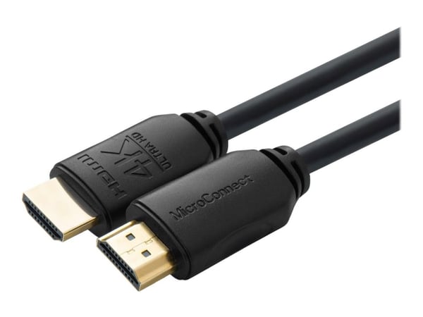 MicroConnect - High Speed - HDMI-kabel med Ethernet - HDMI hann til HDMI hann - 1.5 m - trippel beskyttelse - svart - innendørs, støtte for Dolby D...