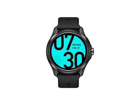 Mobvoi TicWatch Pro 5 - 50 mm - smartklokke med bånd - silikon - display 1.43" - 32 GB - Wi-Fi, NFC, Bluetooth - 44.3 g - obsidian