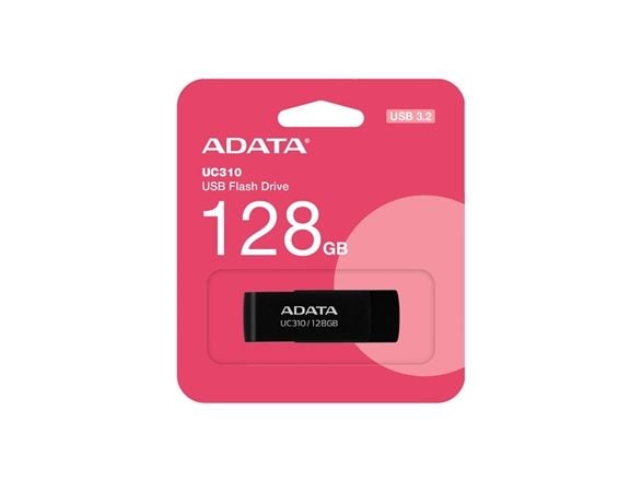 ADATA UC310 - USB flash-enhet - 128 GB - USB 3.2 Gen 1 - svart