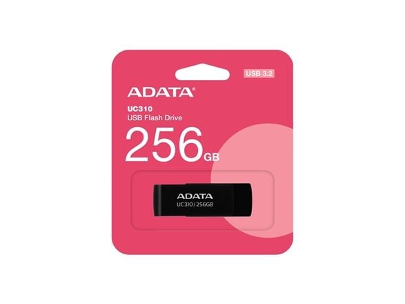 ADATA UC310 - USB flash-enhet - 256 GB - USB 3.2 Gen 1 - svart