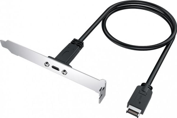 Graugear USB-E til USB-C forlengelseskabel inkl. PCI-holder