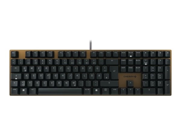 CHERRY KC 200 MX - Tastatur - USB - QWERTY - USA med eurosymbol - tastsvitsj: CHERRY MX2A Silent Red - svart - plastfri emballasje
