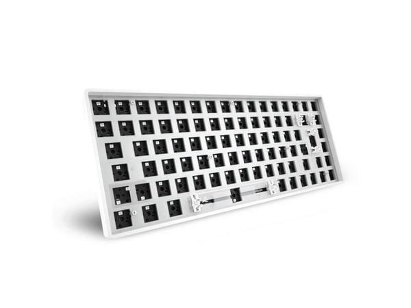 Sharkoon SKILLER SGK50 S3 - Tastatur - 75% - bakgrunnsbelyst - USB - hvit
