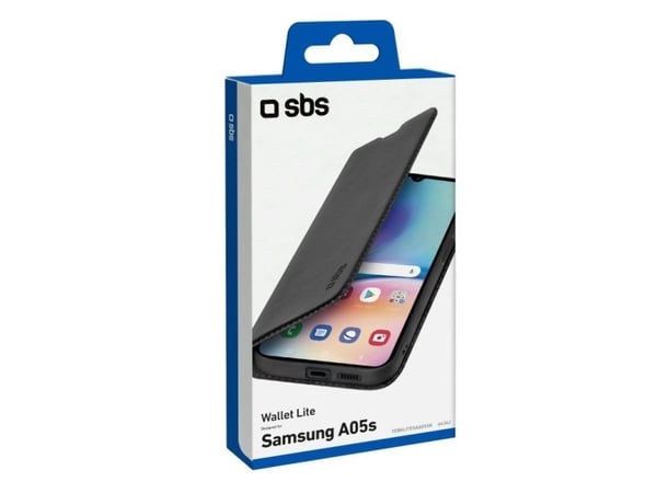 SBS TEBKLITESAA05SK, Tegnebogsetui, Samsung, Galaxy A05s, 17 cm (6,7"), Sort