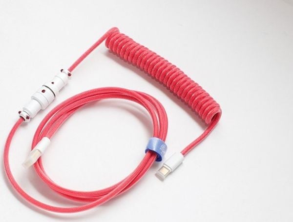 Ducky Premicord, 1,8 m, USB A, USB C, Rosa