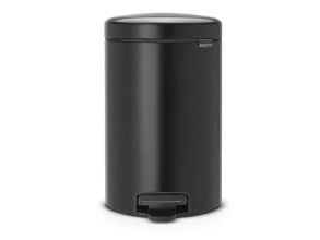 Brabantia newIcon - Soptunna - fliplock - 12 L - fotpedal - mattsvart