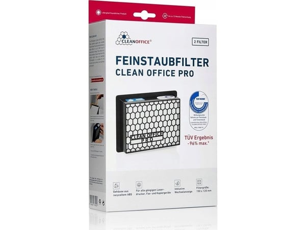 Clean Office Pro Feinstaubfilter, Utloppsfilter, Svart, 2 styck