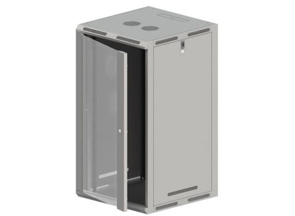Alantec SW-24U-600-600-N-DSJ-OP-RP-B-S, 24U, Fritstående reol, 80 kg, 80 kg, Grå, Grå, Stål