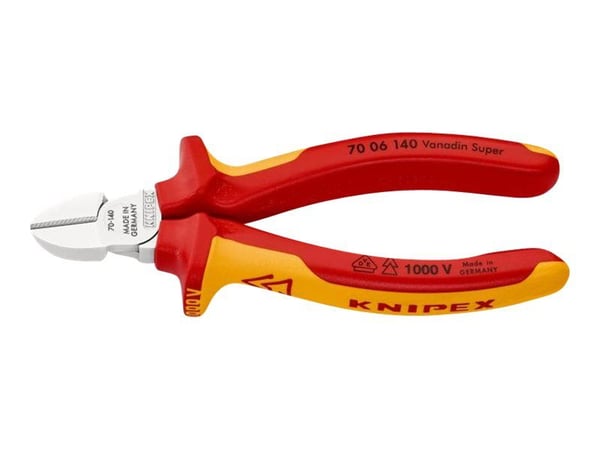 Knipex 70 02 140 SB, Sivuleikkurit, 4 mm, Terästä, Sininen, Punainen, 140 mm, 54 mm
