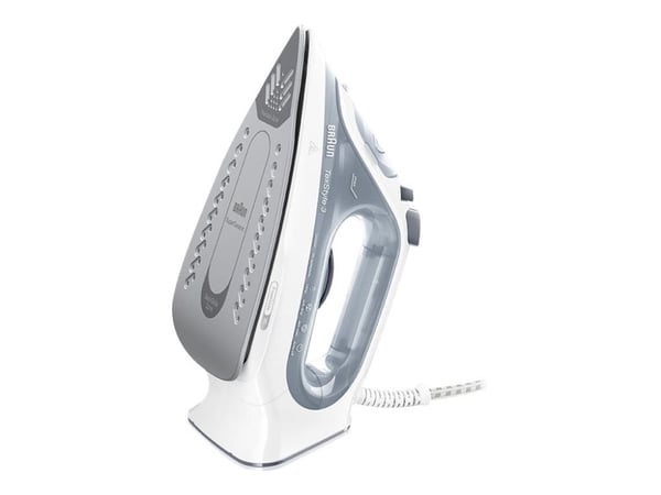 Braun TexStyle 3 SI 3054 GY - Ångstrykjärn med automatisk avstängning - sula FreeGlide 3D SuperCeramic - 2400 W - vit / grå
