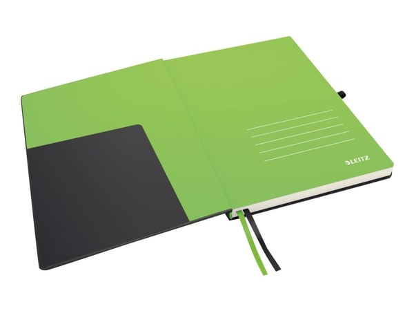 Leitz Complete - Notisbok - eskebundet - A4 (210 x 297 mm) - 80 ark - elfenbenspapir - rutet - svart perm
