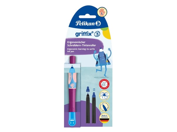 Pelikan griffix Sweet Berry blekkpenn for venstrehendte, lære å skrive penn med ergonomisk - 1 stk (821056)