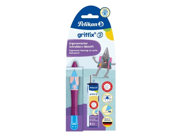 Pelikan griffix, Bærsmak, Plast, Mørkegrå, HB, 1 stykker, Tyskland