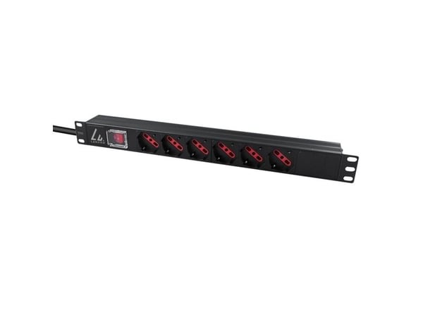 Lanview LVR-2MIT-SW-IT6, Perus, 1U, musta, musta, 2 m, 482,5 mm