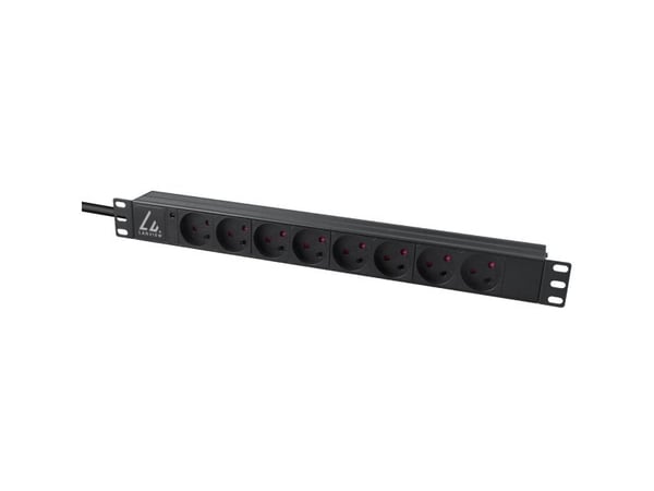 Lanview LVR-2MDK-LIC-DK8, Perus, 1U, Yksivaiheinen, Vaaka, musta, 8 AC-pistorasia(a)