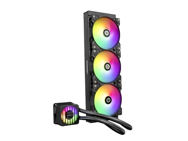 Enermax LIQMAXFLO ELC-LMF360T-ARGB - Væskekjølesystem for prosessor - 38mm thick radiator - Radiatorstørrelse: 360 mm - (for: LGA1851, LGA1700, LGA...