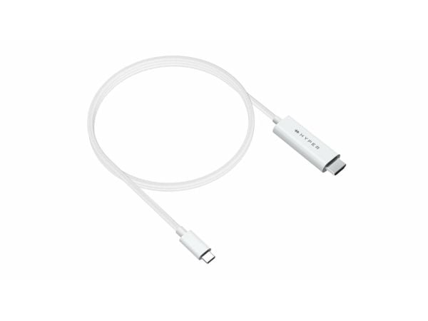 HyperDrive - Adapterkabel - USB-C hann til HDMI hann - 2.5 m - hvit - 4K 60Hz støtte, Støtte for DP Alt-modus