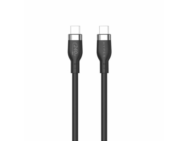 HyperJuice - USB-kabel - USB-C (hann) til USB-C (hann) - USB 2.0 - 2 m - utvidet effektområde (EPR), USB Power Delivery (240 W) - svart