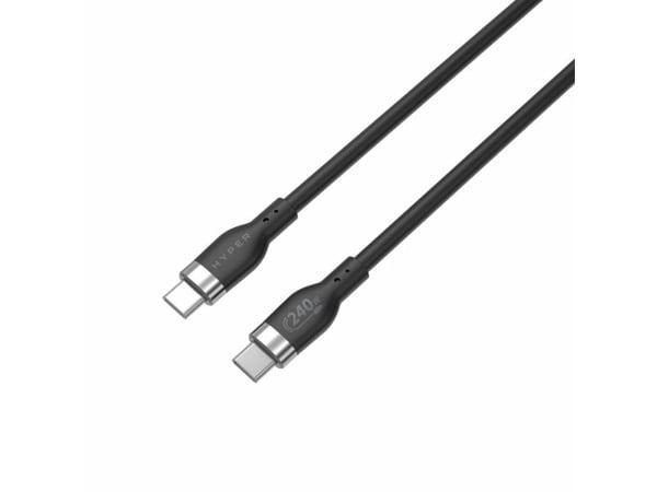 HyperJuice - USB-kabel - USB-C (hann) til USB-C (hann) - USB 2.0 - 2 m - utvidet effektområde (EPR), USB Power Delivery (240 W) - svart