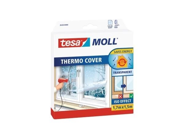TESA Thermo Cover, Itseliimautuva, Polyeteenitereftalaatti, Lämmön hallinta, Läpinäkyvä, 1700 mm, 1500 mm
