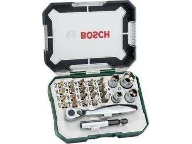Bosch mini bit-sett med skrallen Extra Hard, 26 deler