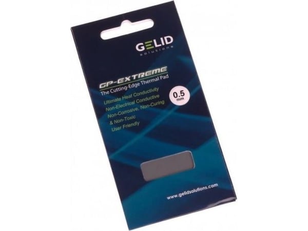 Gelid Solutions GP-Extreme, Termisk pute, 12 W/m·K, Grå, 80 mm, 40 mm, 0,5 mm