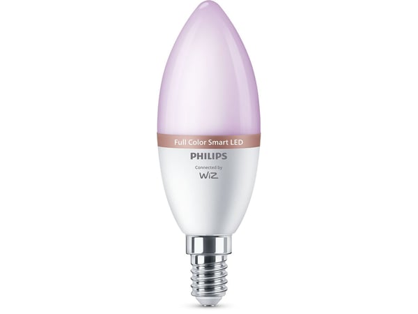 Philips - LED - form: C37 - glaserad finish - E14 - 4.9 W (motsvarande 40 W) - klass F - cool white/warm white - 2200-6500 K (paket om 3)