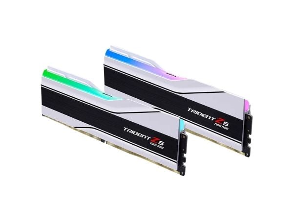 G.Skill Trident Z5 RGB - DDR5 - sett - 48 GB: 2 x 24 GB - DIMM 288-pin - 8400 MHz / PC5-67200 - CL40 - 1.4 V - ikke-bufret - on-die ECC - matt hvit
