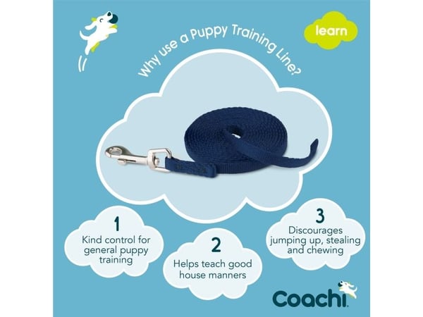 Coachi Puppy Training Line Navy 2.5m