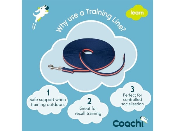 Coachi Training Line Navy & Coral 10m