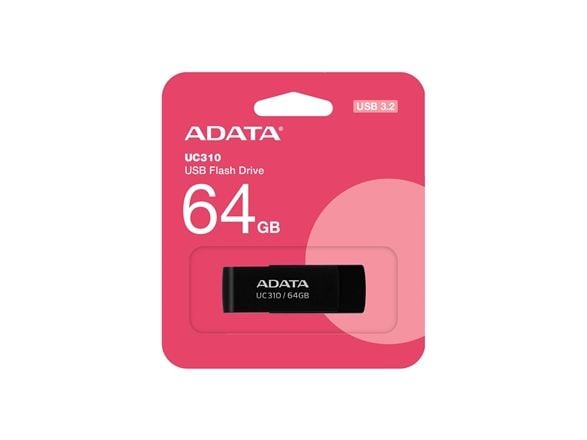 ADATA UC310 - USB flash-enhet - 64 GB - USB 3.2 Gen 1 - svart