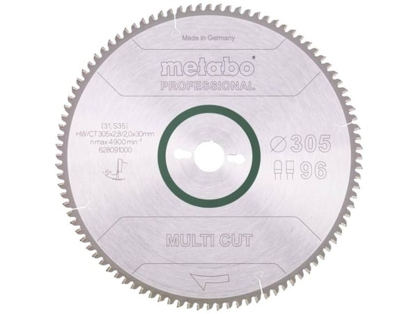 Metabo Multi Cut Professional - Sirkelformet sagblad - 305 mm - 96 tenner - for Metabo KGS 305 M, KGT 305 M, KS 305 M