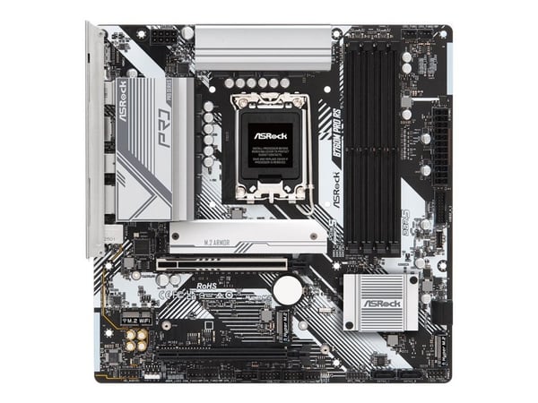 ASRock B760M PRO RS/D5 - Moderkort - micro ATX - LGA1700-uttag - B760 Chipuppsättning - USB-C 3.2 Gen 1, USB 3.2 Gen 1 - 2.5 Gigabit LAN - inbyggda...