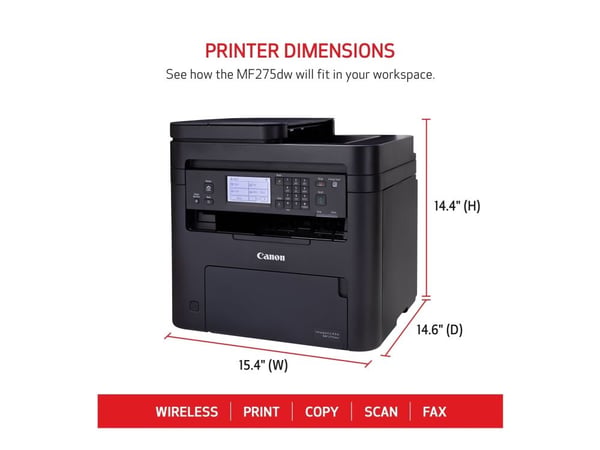Canon i-SENSYS MF275dw - Multifunksjonsskriver - S/H - laser - A4 (210 x 297 mm), Legal (216 x 356 mm) (original) - A4/Legal (medie) - opp til 29 s...