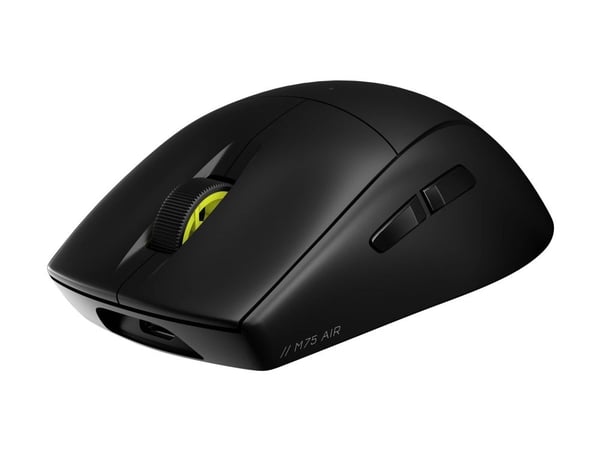 CORSAIR M75 AIR - Mus - optisk - 5 knappar - trådlös - 2.4 GHz, Bluetooth - trådlös USB-mottagare - svart