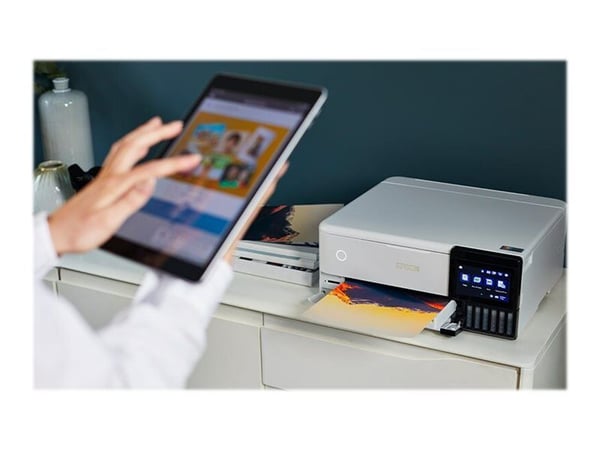 Epson EcoTank L8160 - Multifunksjonsskriver - farge - ink-jet - A4/Letter (medie) - opp til 16 spm (trykking) - 100 ark - USB, LAN, USB-vert, Wi-Fi...