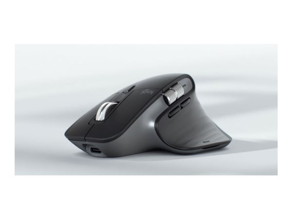 Logitech MX Master 3S (For Mac) - Mus - laser - 7 knapper - trådløs - Bluetooth, 2,4 GHz - Logitech BOLT-mottaker - Blekgrå