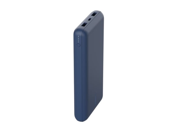 Belkin BoostCharge - Strømbank - 20000 mAh - 15 watt - 3 utgangskontakter (USB, USB-C) - på kabel: USB-C - blå