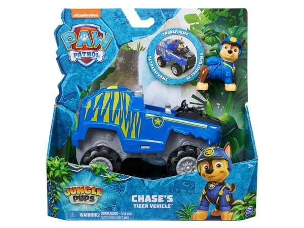 PAW Patrol PAW VHC-tema fordonsjakt Jungle GML, polisbil, PAW Patrol, 3 år, plast, svart, blå
